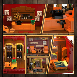 Modèle de construction en plastique ABS de petite taille, compatible LOGO Western Grand <span class=keywords><strong>Hotel</strong></span>, animaux, thème nature - Product Image 3