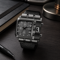 Reloj de Cuarzo para Hombre con Esfera Grande, Caja de Aleación, Movimiento Japonés, Estilo Casual, Correa de Acrílico, Diseño Cuadrado