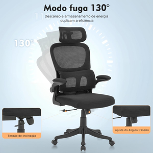 Chaise de bureau ergonomique pivotante à 360° en maille, design moderne, confortable et durable, idéale pour les adultes, les réunions et les conférences – Meilleure vente au Brésil - Product Image 2