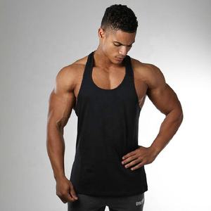Débardeurs personnalisés de haute qualité pour hommes respirant grande taille Gym Fitness gilet motif solide T-Shirt personnalisé - Product Image 1