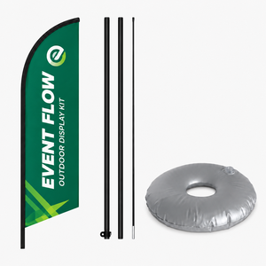 Impression numérique de drapeaux en polyester et fibre de verre pour événements d'entreprise, bannière publicitaire personnalisée pour l'extérieur - Product Image 1
