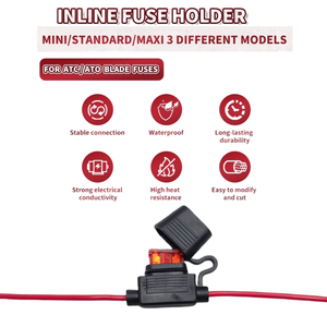 Portafusibles en Línea, Portafusibles Impermeable, Mini Estándar Máx. para Automóvil, Fusibles de 5A 10A 15A 20A 25A 30A, Portafusibles de Cuchilla para Automoción y Marina - Product Image 2