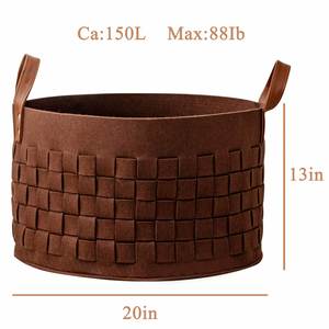 Rangement en feutre tissé rectangulaire pliable fait main en usine - Product Image 6