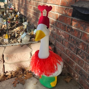 Décoration de <span class=keywords><strong>jardin</strong></span> en plastique d'oie blanche de 23 pouces, pieds d'oie peints, vifs et propres, figurine décorative d'intérieur et d'extérieur <span class=keywords><strong>pour</strong></span> le <span class=keywords><strong>jardin</strong></span> - Product Image 4