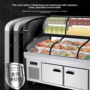 Vitrina Refrigerada de Vidrio YINZHENG con Tres Zonas de Temperatura y Cinco Niveles para <span class=keywords><strong>Supermercados</strong></span> - Product Image 6