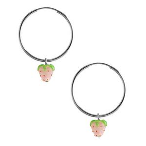 2025 haute qualité délicate belle rose émail argent fruits bijoux en argent Sterling plaqué or fraise boucles d'oreilles goutte - Product Image 5