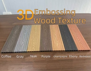 Hiện đại 3D dập nổi hạt gỗ vườn ngoài trời WPC mật độ cao decking gạch ban công ván sàn cho bên ngoài ứng dụng - Product Image 3