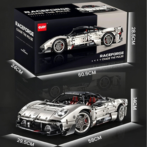 GULY10657 Coche 1:8 Serie Supercar Utopia, Modelo de Carreras, Juguete Educativo de Construcción, Bloques de Plástico para Armar, Juego de Construcción DIY - Product Image 2