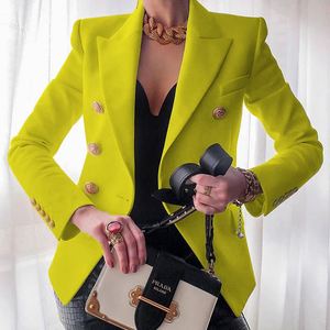 Chaqueta de trabajo con botones <span class=keywords><strong>para</strong></span> <span class=keywords><strong>mujer</strong></span>, traje Formal de oficina, <span class=keywords><strong>2021</strong></span> - Product Image 6