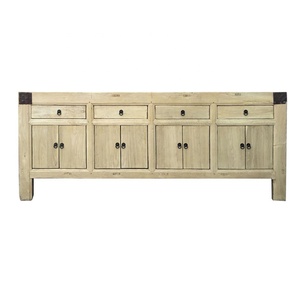 <span class=keywords><strong>Buffet</strong></span> de style shabby chic en bois antique de Pékin, peinture blanche - Product Image 6