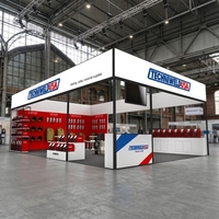 Stand d'exposition IZEXPO à montage rapide, boîte lumineuse personnalisée, stand modulaire réutilisable pour salon professionnel, stand d'exposition haut de gamme sans outils en bois