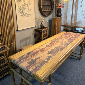 Bamboo Tea Mat 40x180cm Traditional Chinese Style Eco-Friendly <b>Table</b> <b>Runner</b> For Tea Room Decor - Product Image 1