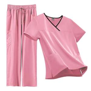 Elástico Clínica Scrub Jogger Suite para Quirúrgicos Uniformes Conjuntos Hospital Stand Collar Enfermera Scrubs Uniforme Set Ligero - Product Image 4