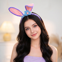 YouLaPan – jolis bandeaux de mariage faits à la main avec oreilles en peluche, accessoires de cheveux exquis pour femmes, pour banquets, soirées dansantes, YXA358