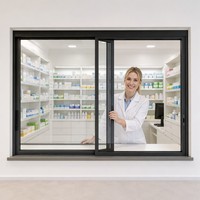 Portes et fenêtres coulissantes en aluminium à rupture de pont thermique, à simple vitrage, en alliage, à prix abordable, pour appartements et maisons