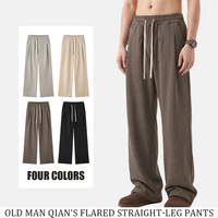 Pantalon droit épais uni pour homme, idéal pour l'automne et les affaires |   Pantalons décontractés amples pour le travail, fabrication directe en usine, OEM/ODM personnalisé