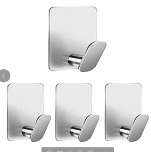 ตะขอและชั้นวางโลหะ - ตะขอติดผนัง, ชั้นวางฟองน้ำ, ตะขอแบบมีกาว, ตะขอแบบติดเอง, ตะขอเสริมสำหรับจัดเก็บของในบ้าน - Product Image 6