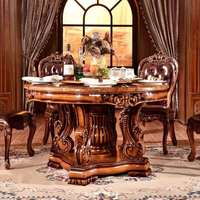 Ensemble de salle à manger moderne de luxe, table en marbre intelligente avec chaises en bois pour hôtel en vente