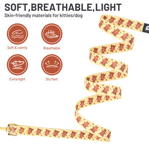 Pet Supplies Small <strong>Dog</strong> Traction Belt Leash and <strong>Collar</strong> Set with Rope Outdoor Walking Padded Nylon Polyester <strong>Dog</strong> Harness - Product Image 2