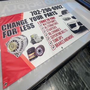 批发促销 PVC 柔性乙烯基帆布 UV 数码印刷定制广告户外旗帜横幅 - Product Image 3