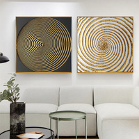 Papier décoratif mural pour salon, texture feuille d'or, peinture abstraite aquarelle noire et or imprimée sur porcelaine cristalline