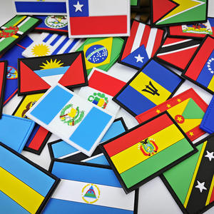 핫 세일 플래그 3D PVC 패치 도매 다양한 국가 장식 부드러운 고무 큰 배치 사용자 정의 플래그 PVC 패치 가방 - Product Image 1