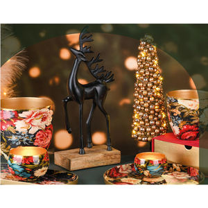 Grifo diseñado resina <span class=keywords><strong>Rein</strong></span> Deer Pc para Navidad decorativo Reno Mesa hecha a mano decoración del hogar - Product Image 2
