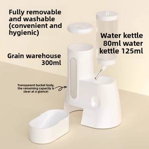 زجاجة مياه <span class=keywords><strong>2</strong></span> في 1 بوحدة تغذية أوتوماتيكية مضادة للانقباضات ، وللفئران الهامستر القزم والفئران السورية ، مستلزمات الحيوانات الأليفة الصغيرة - Product Image 5