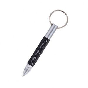 4 in 1 Multi Function Ruler Screwdriver Pen With Keychain, <b>Mini</b> Pocket Metric <b>Scale</b> Tool Pen Custom Logo - Product Image 6