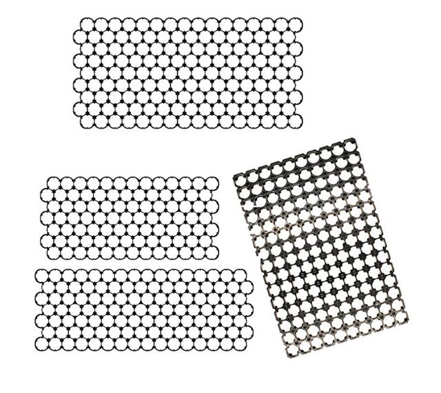 Full Piece 21700 Battery Holder Spacer 21700 Cell Bracket