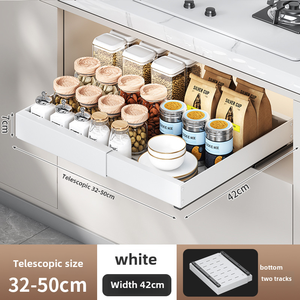 Estantes Extensibles para Gabinetes de Cocina, Organizador Multifuncional Moderno de Acero Inoxidable para Cubiertos - Product Image 2