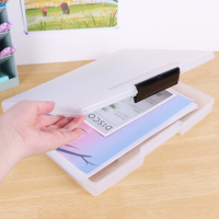 Boîte de rangement pour documents essentiels portable, organiseur de papier, porte-revues, classeur, boîte de rangement en plastique rigide A4 YUZMEI