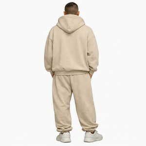 Survêtement de sport décontracté pour homme, personnalisé, à capuche, écologique, léger, imprimé, 2 pièces, avec poches, pour l'hiver - Product Image 2