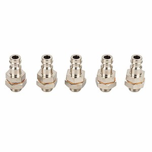 Conectores Hidráulicos Rápidos N8 de 1/4 Pulgada con Rosca NPT Macho, Acopladores Metálicos para Conexión de Mangueras de Aire - Product Image 1