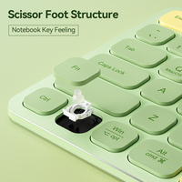 B.O.W the New Listing Ultra-Thin 78 Keys ABS Keycaps BT Wireless Rechargeable Dual-Mode Keyboard for Desktop Laptop Tablet