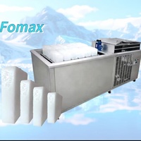 Máquina Comercial para Hacer Bloques de Hielo, Máquina Industrial para Bloques de Hielo Grandes, Máquina para Enfriar y Triturar Bloques de Hielo para Mariscos, Verduras y Frutas