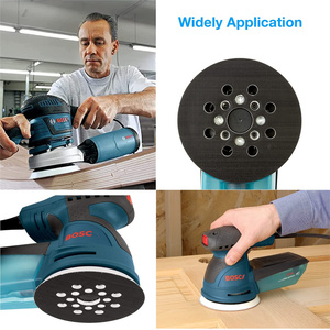 قطعتان/عبوة، قرص تلميع وصنفرة بقطر 125 ملم مع 8 ثقوب و8 فتحات للبراغي، لوحة بلاستيكية صلبة مع خلفية خطافية وحلقية - Product Image 6