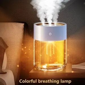 Large Capacity 2000ml 3 Hole Circulating Fog Colorful Breathing Lamp Nano Atomization Diffusion Ultrasonic Humidifier