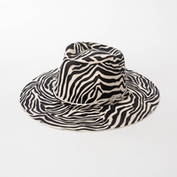 Nouvelle Arrivée 2026 – Chapeau Fedora Décontracté Tendance à Large Bord de 9 cm en 100% Laine avec Détail Métallique, Imprimé Léopard, Idéal pour Fêtes en Extérieur – Chapeau Jazz