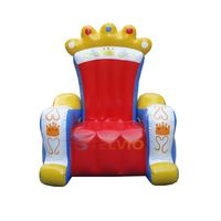 Meubles gonflables populaires de canapé Chaise gonflable extérieure faite sur commande de trône de roi Chaise gonflable de trône