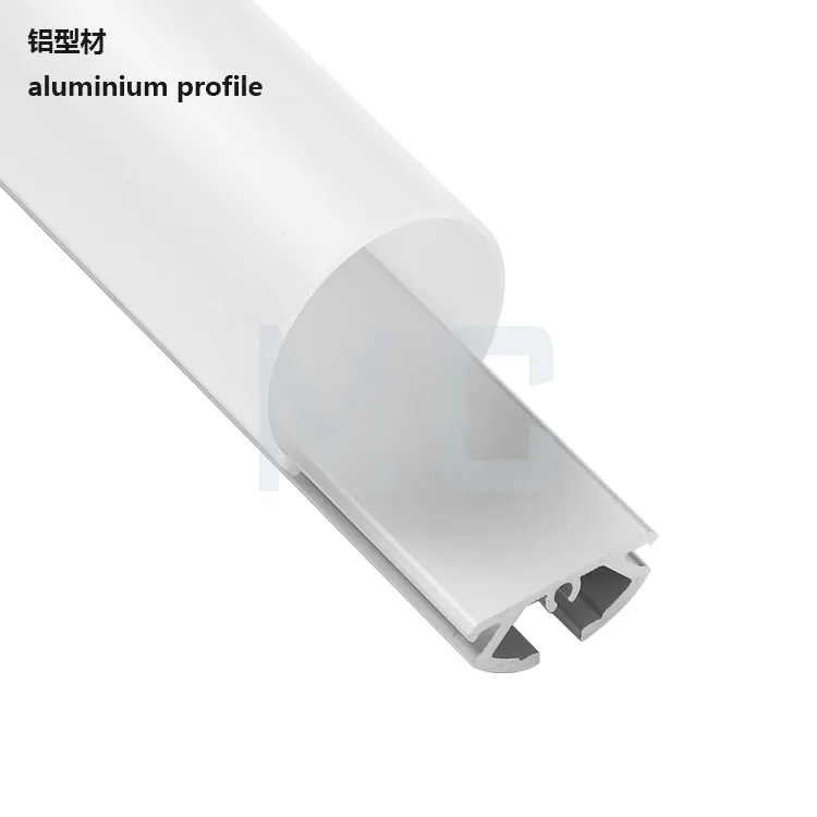 Tubo de aluminio de perfil led redondo de 30mm de diámetro, iluminación de forma redonda suspendida, perfil de aluminio