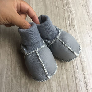 Peau de mouton véritable blanche naturelle pour bébé Schuhe <span class=keywords><strong>Pelz</strong></span> - Product Image 4
