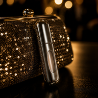 Mini flacon pulvérisateur de parfum rechargeable avec sérigraphie, format voyage portable, flacon vide en verre pour parfum