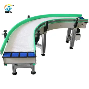 Bifa Food Grade Flighted Modular Belt Turning System Turn Conveyor Packing Machine Conveyor
