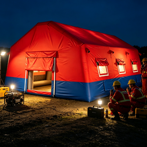 Tente gonflable imperméable résistante aux UV en tissu Oxford 600D pour les voyages en camping, les événements en plein air, utilisation par tous les temps - Product Image 1