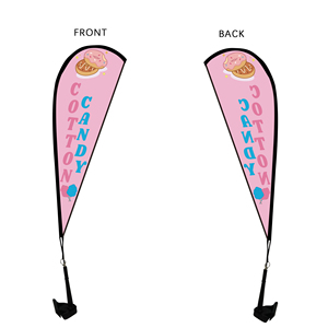 20x78cm tùy chỉnh kẹo bông dao cửa sổ xe cờ giọt nước cờ bãi biển cờ cho xe quảng cáo hiển thị - Product Image 3