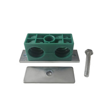 Collier de serrage en plastique à double trou DIN3015 pour usage léger avec plaque de base étendue, fixation robuste et durable pour tuyaux d'eau et d'huile