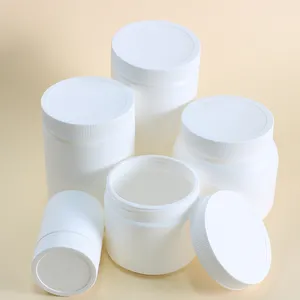 Wholesale White Wide Mouth Hdpe Capsules Jars Bottles Medicine Tablets Pill Packaging Bottles 250ml 500ml 750ml 800ml 1000ml
