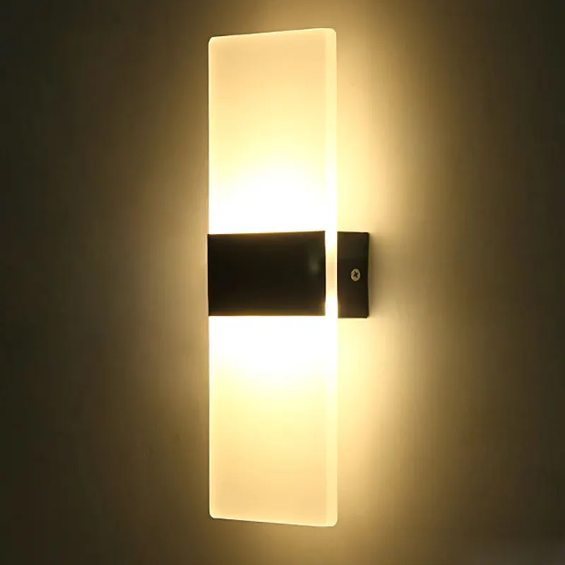 Modern LED yukarı aşağı aydınlatma oturma odası küp aplik lamba aksesuarı montaj kapalı açık duvar ışık