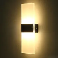 आधुनिक एलईडी ऊपर नीचे प्रकाश घन मस्तक दीपक स्थिरता माउंट इनडोर, आउटडोर रहने वाले कमरे की दीवार प्रकाश